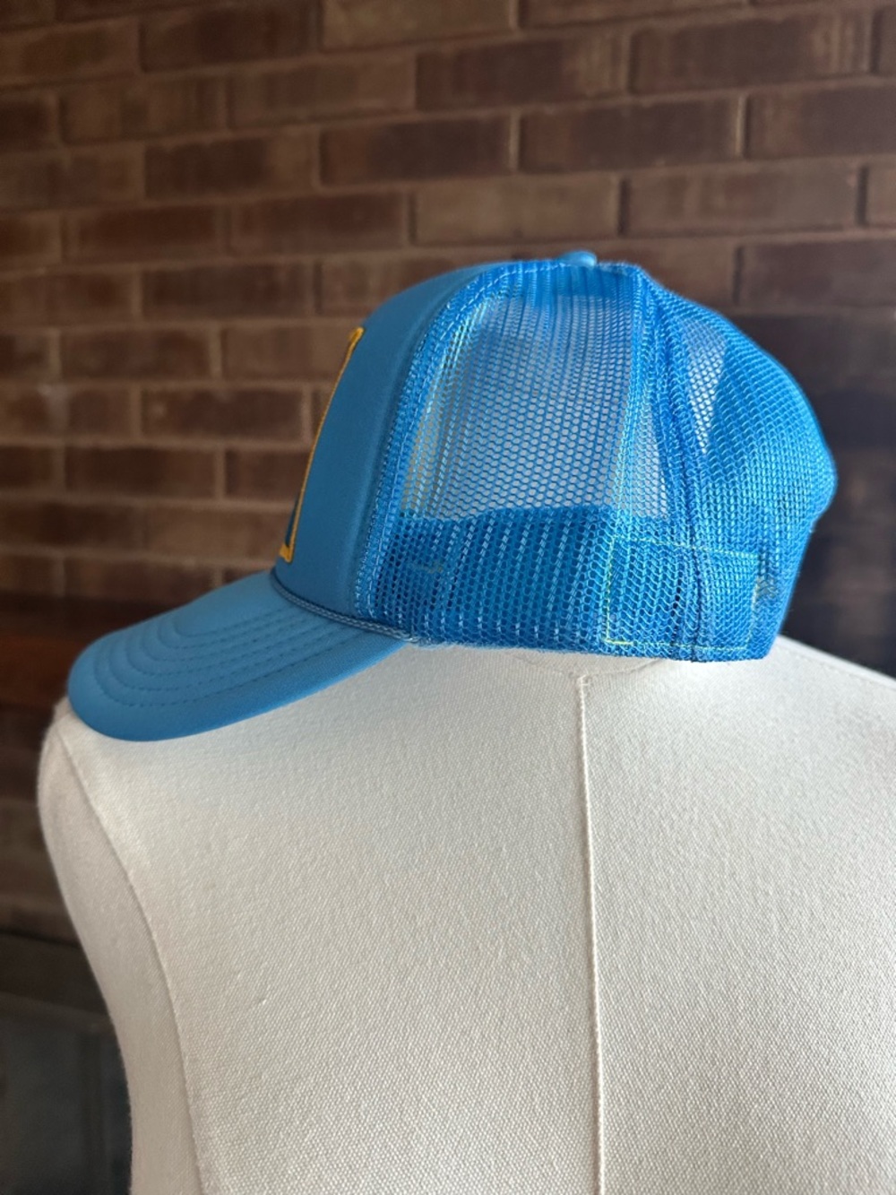 Aviator Nation Blue Vintage Bolt Heart Trucker Hat ~ Retro Beach Vibe - Picture 3 of 6